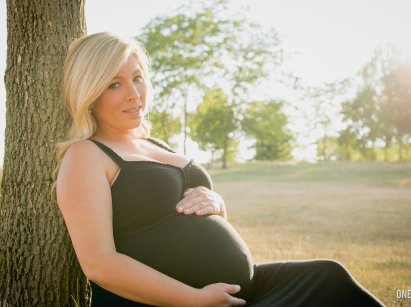 sunset maternity session